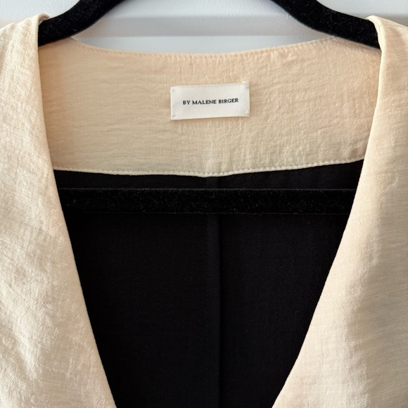 By Malene Birger black & cream Christia kaftan mini dress - size FR 44 (XL) - Picture 6 of 8